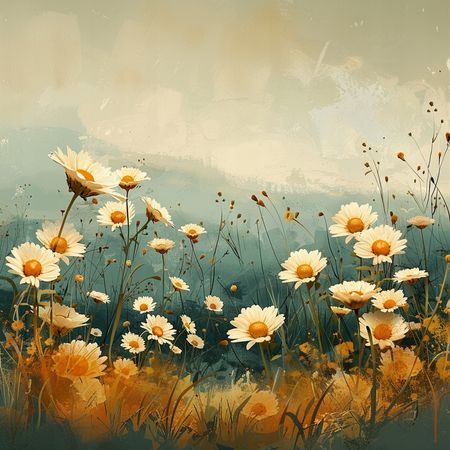 Obraz na płótnie canvas - Pole stokrotek