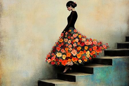 Obraz na płótnie canvas - Kwitnąca kobieta