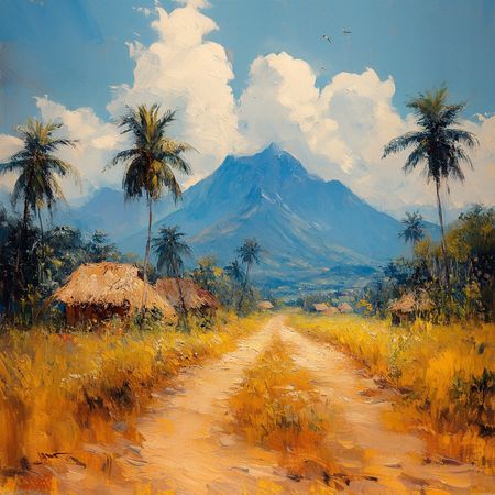 Obraz na płótnie canvas - Afrykańska wioska