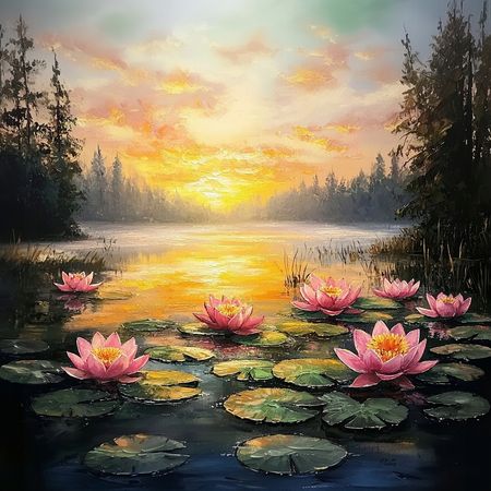 Obraz na płótnie canvas - Lilie wodne