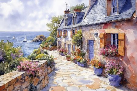 Obraz na płótnie canvas - Malownicza przystań w Bretanii