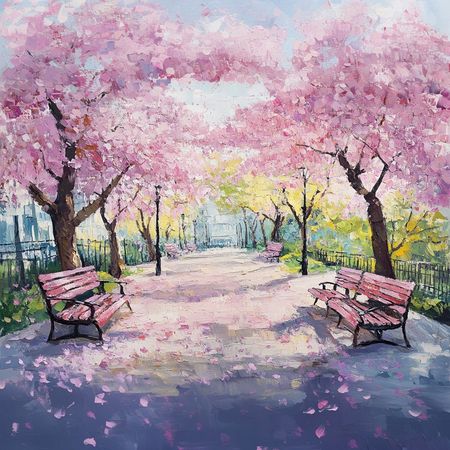 Obraz na płótnie canvas - Wiosenna odsłona miejskiego parku