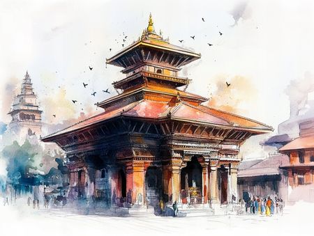 Obraz na płótnie canvas - Świątynia w Katmandu