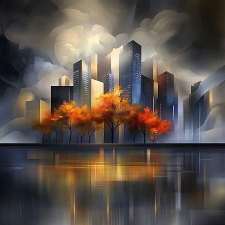 Obraz na płótnie canvas - Panorama wielkiego miasta