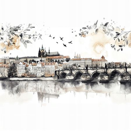 Obraz na płótnie canvas - Panorama Pragi