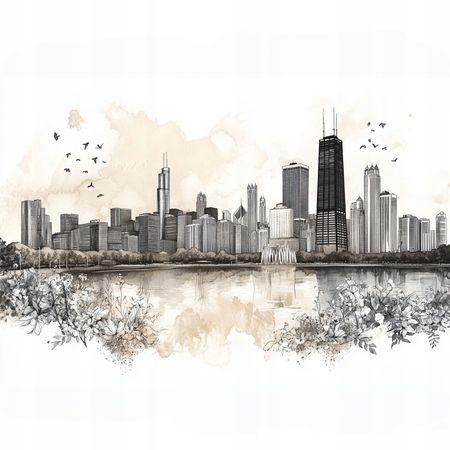 Obraz na płótnie canvas - Panorama Chicago