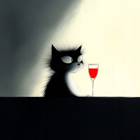 Obraz na płótnie canvas - Black sommelier