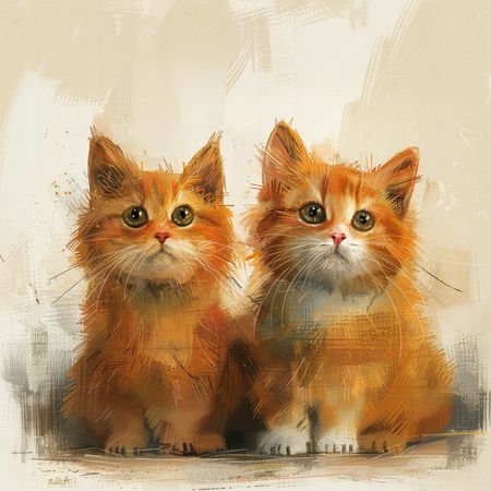 Obraz na płótnie canvas - Kotki dwa