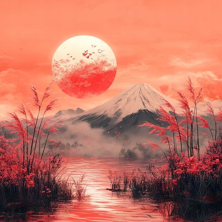 Obraz na płótnie canvas - Japoński pejzaż