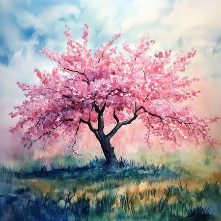 Obraz na płótnie canvas - Kwitnące drzewo