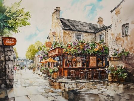 Obraz na płótnie canvas - Knajpka na starówce