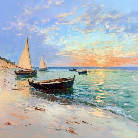 Obraz na płótnie canvas - Zachód słońca na plaży