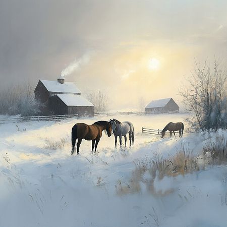 Obraz na płótnie canvas - Mroźny poranek