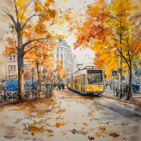Obraz na płótnie canvas - Tramwajem po Berlinie