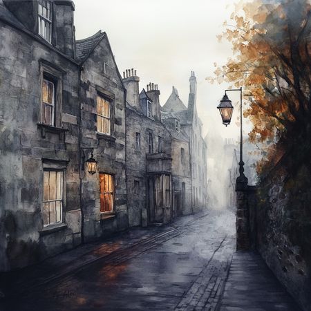 Obraz na płótnie canvas - Mglisty szkocki wieczór