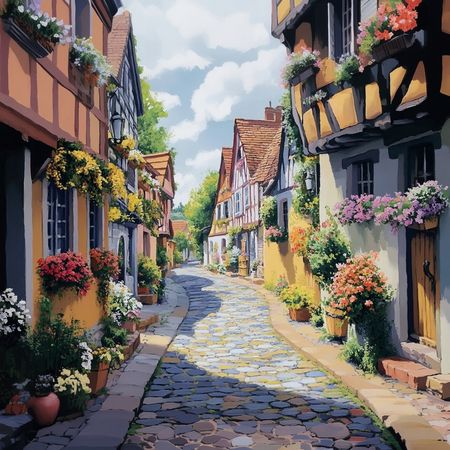 Obraz na płótnie canvas - Zabytkowe miasteczko