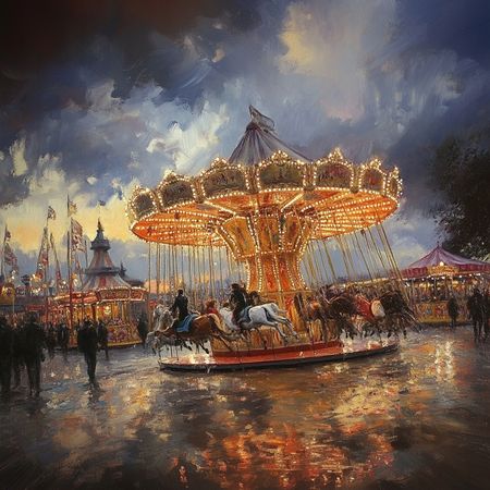 Obraz na płótnie canvas - Kolorowa karuzela