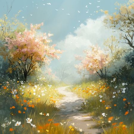 Obraz na płótnie canvas - Pejzaż wiosenny