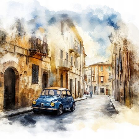 Obraz na płótnie canvas - Niebieski samochód