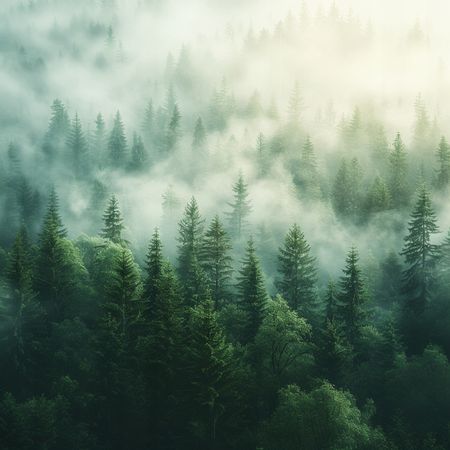 Obraz na płótnie canvas - Góry we mgle