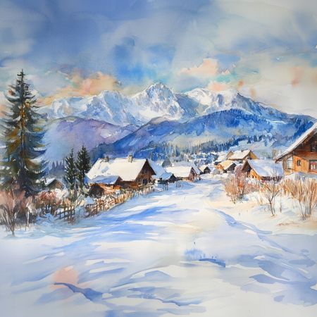 Obraz na płótnie canvas - Zimowy widoczek