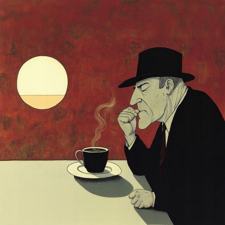 Obraz na płótnie canvas - Detektyw Inwektyw nad środowym śniadaniem ☺