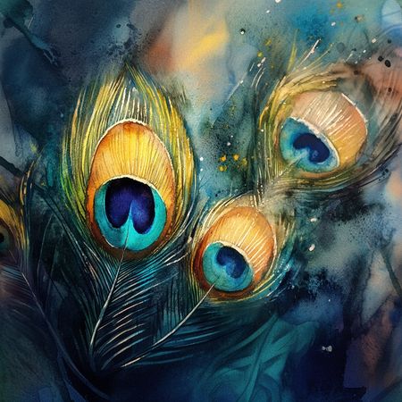 Obraz na płótnie canvas - Pawie pióra