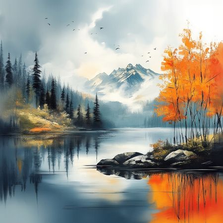 Obraz na płótnie canvas - Howe Sound w jesiennej szacie