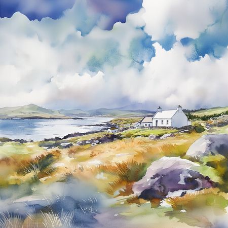 Obraz na płótnie canvas - Irlandzka wioska