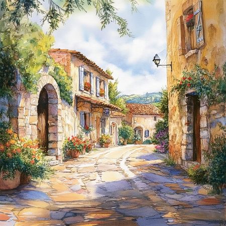 Obraz na płótnie canvas - Miasteczko gdzieś na południu