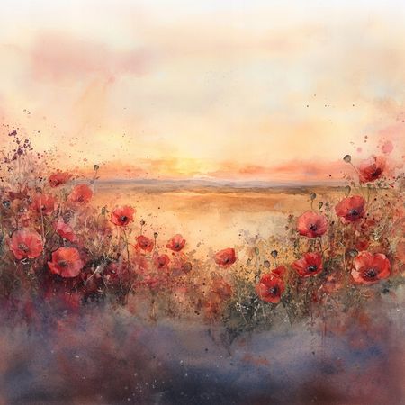 Obraz na płótnie canvas - Makowy pejzażyk