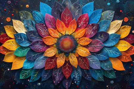 Obraz na płótnie canvas - Kolorowa mandala