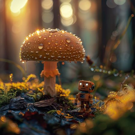 Obraz na płótnie canvas - Cyber-grzybiarz