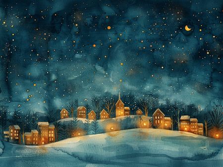 Obraz na płótnie canvas - Zimowe miasteczko