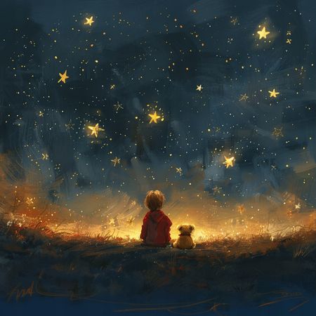 Obraz na płótnie canvas - Obserwacja nieba z najlepszym kumplem ♥