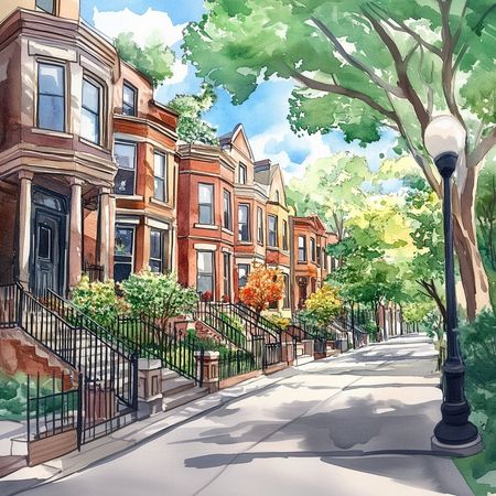 Obraz na płótnie canvas - Spacerkiem po przedmieściach