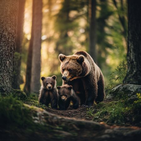 Obraz na płótnie canvas - Misiowa rodzina