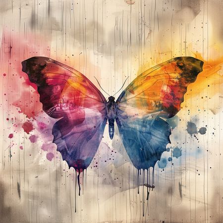 Obraz na płótnie canvas - Kolorowy motyl