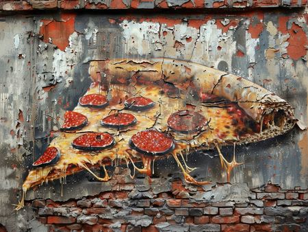 Obraz na płótnie canvas - Pizza graffiti
