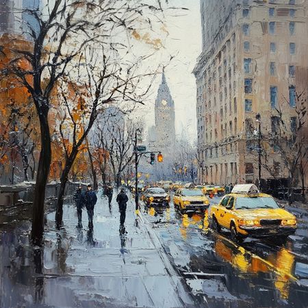 Obraz na płótnie canvas - Jesień w wielkim mieście