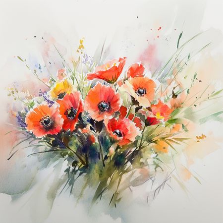 Obraz na płótnie canvas - Bukiet polnych kwiatów