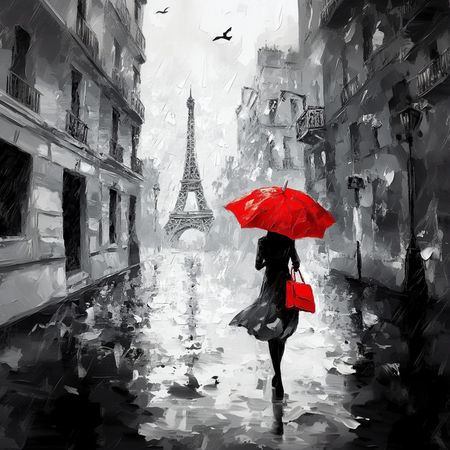 Obraz na płótnie canvas - Deszczowy Paryż