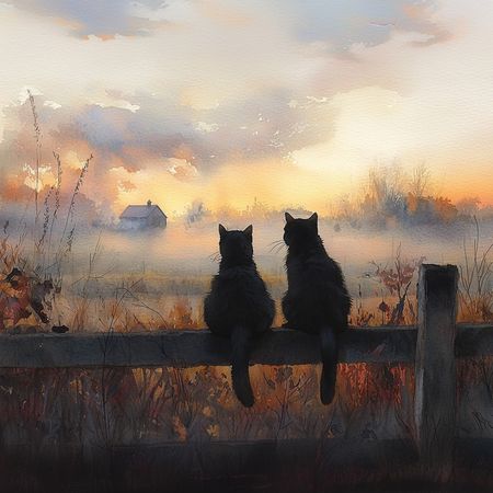 Obraz na płótnie canvas - Czarne koty dwa 2.0 :-)