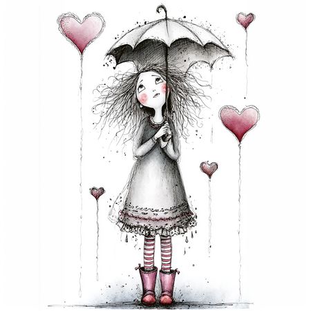 Obraz na płótnie canvas - Dziewczyna z parasolem