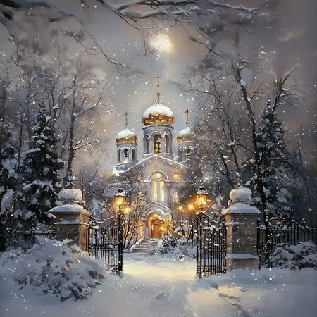 Obraz na płótnie canvas - Przed wieczorną mszą