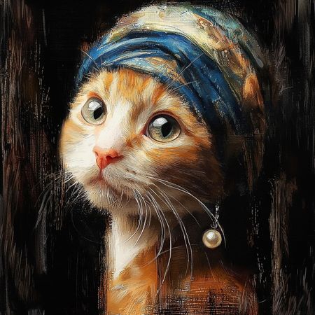 Obraz na płótnie canvas - Kocica z perłą :-)