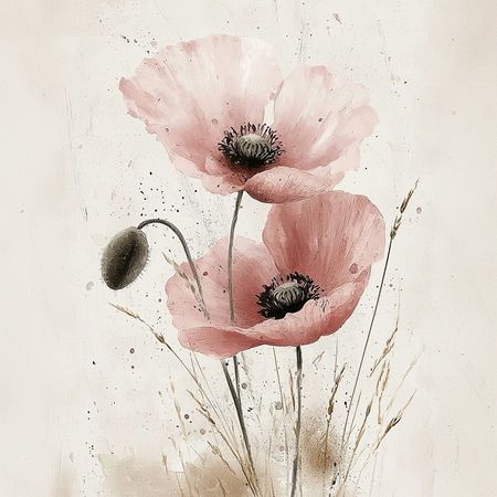 Obraz na płótnie canvas - Różowe maki