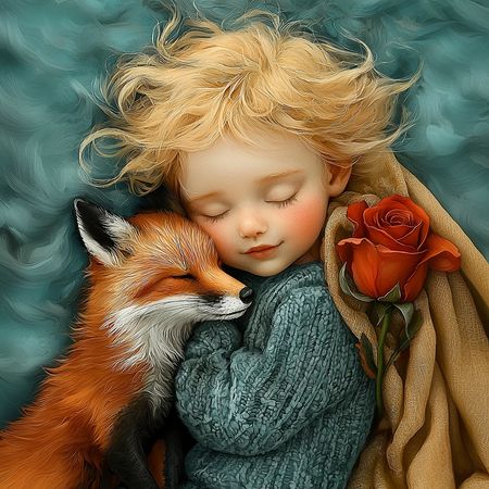 Obraz na płótnie canvas - Mały Książę z przyjaciółmi