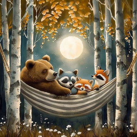 Obraz na płótnie canvas - Śpiące zwierzaki