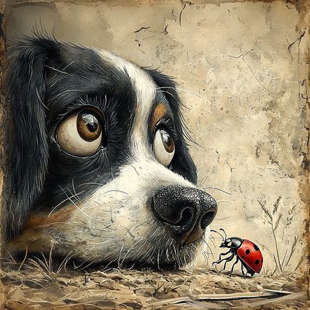 Obraz na płótnie canvas - Ciekawska biedronka